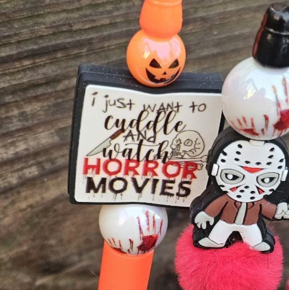 HALLOWEEN HORROR COLLECTION NEW BEADABLE PENS (1) WITH REFILL - Picture 7 of 7